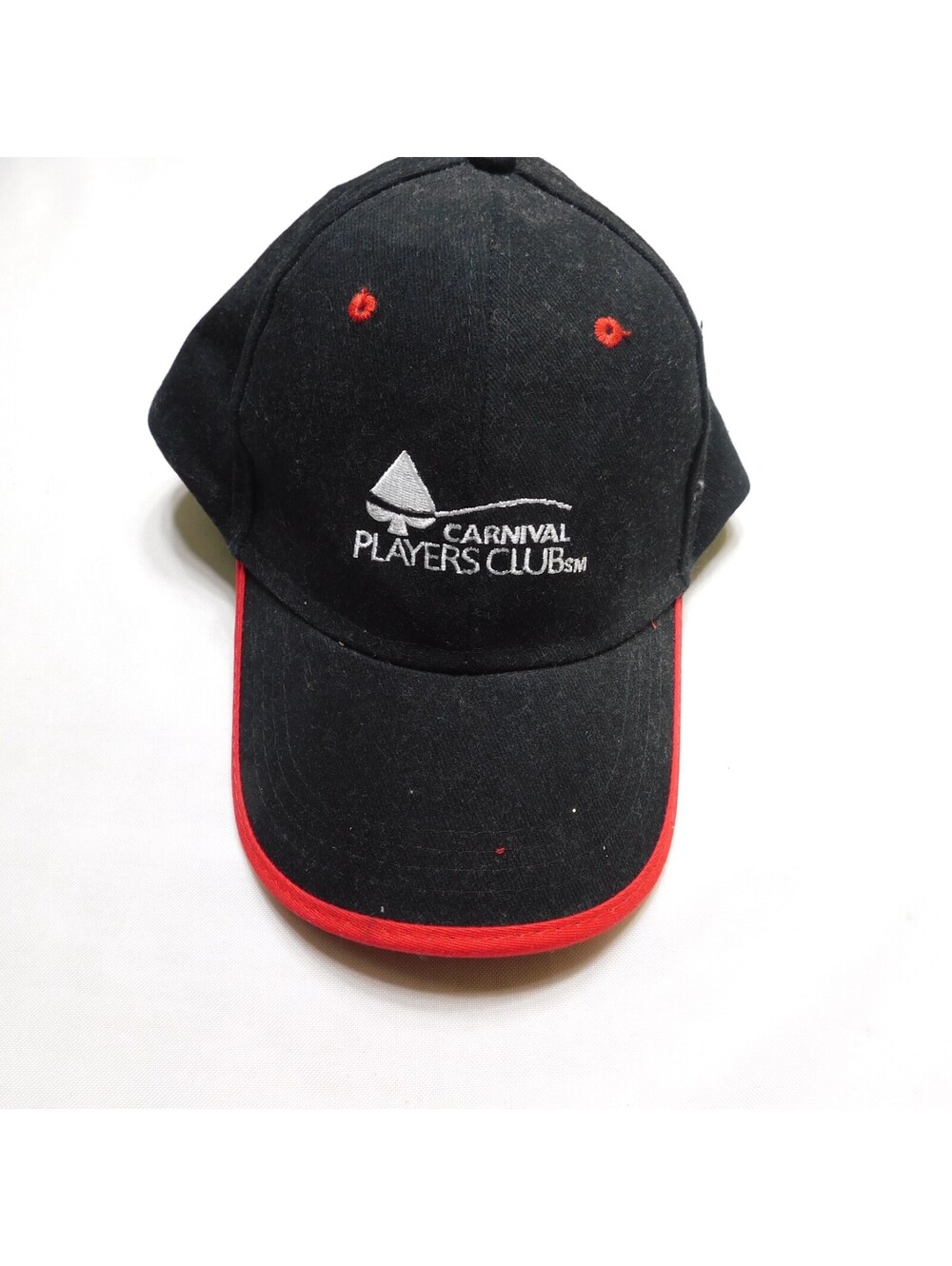 Carnival Cruise Line Hat Mens One Size Players Club Casino Black Red Strapback